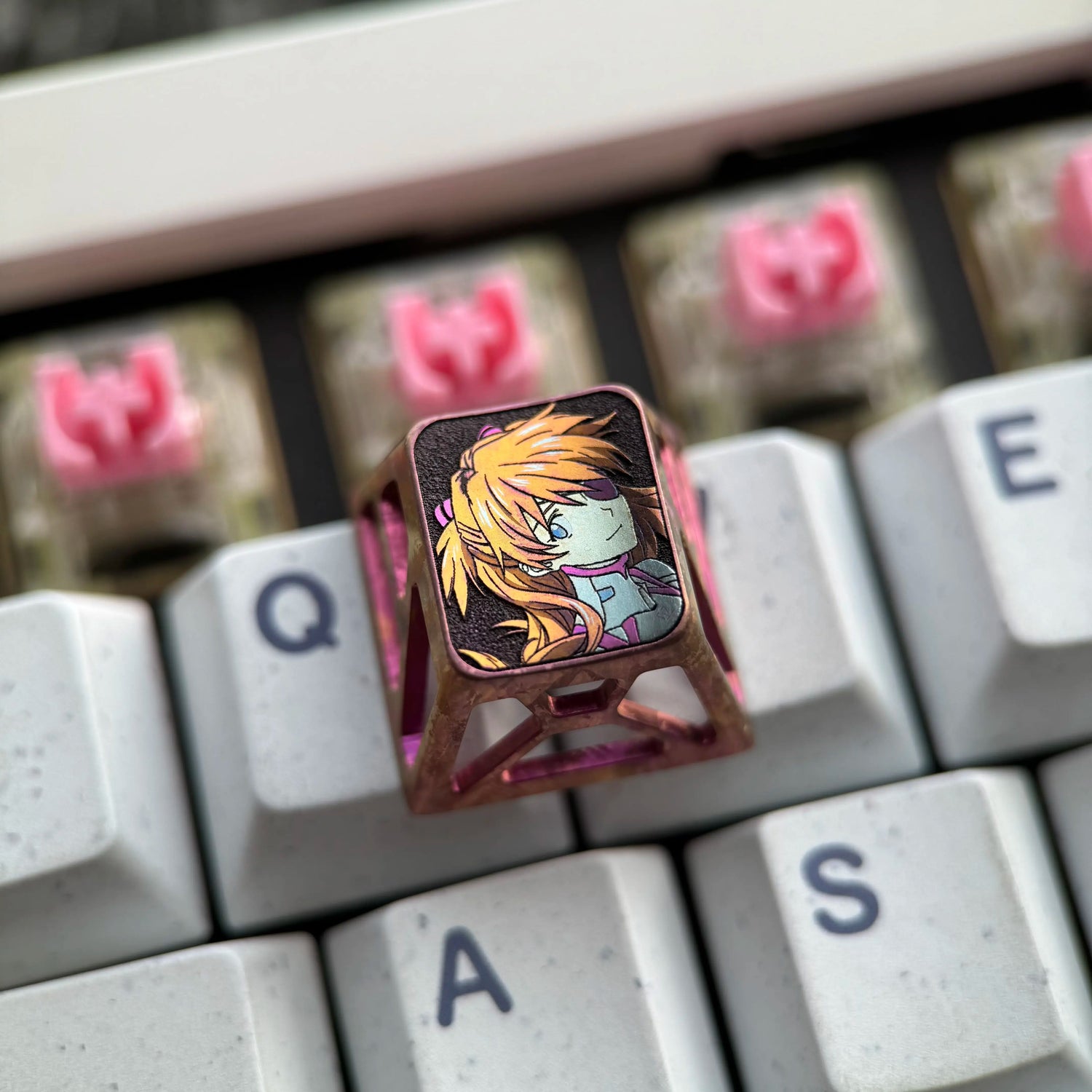 Titanium alloy 1U hollow titanium alloy personalized keycap collection, customizable, anime and game culture creative personalized keycaps. Mechanical keyboard decorative keycaps