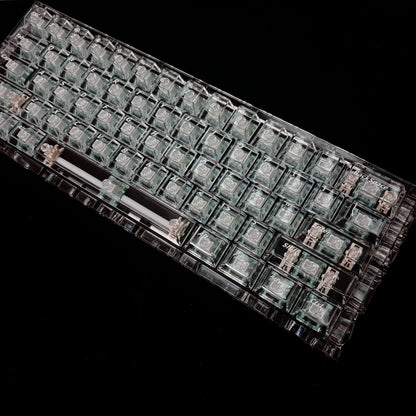Crystal clear ice effect set with personalized keycaps, natural elements, simple and fashionable mechanical keyboard decoration keycap set