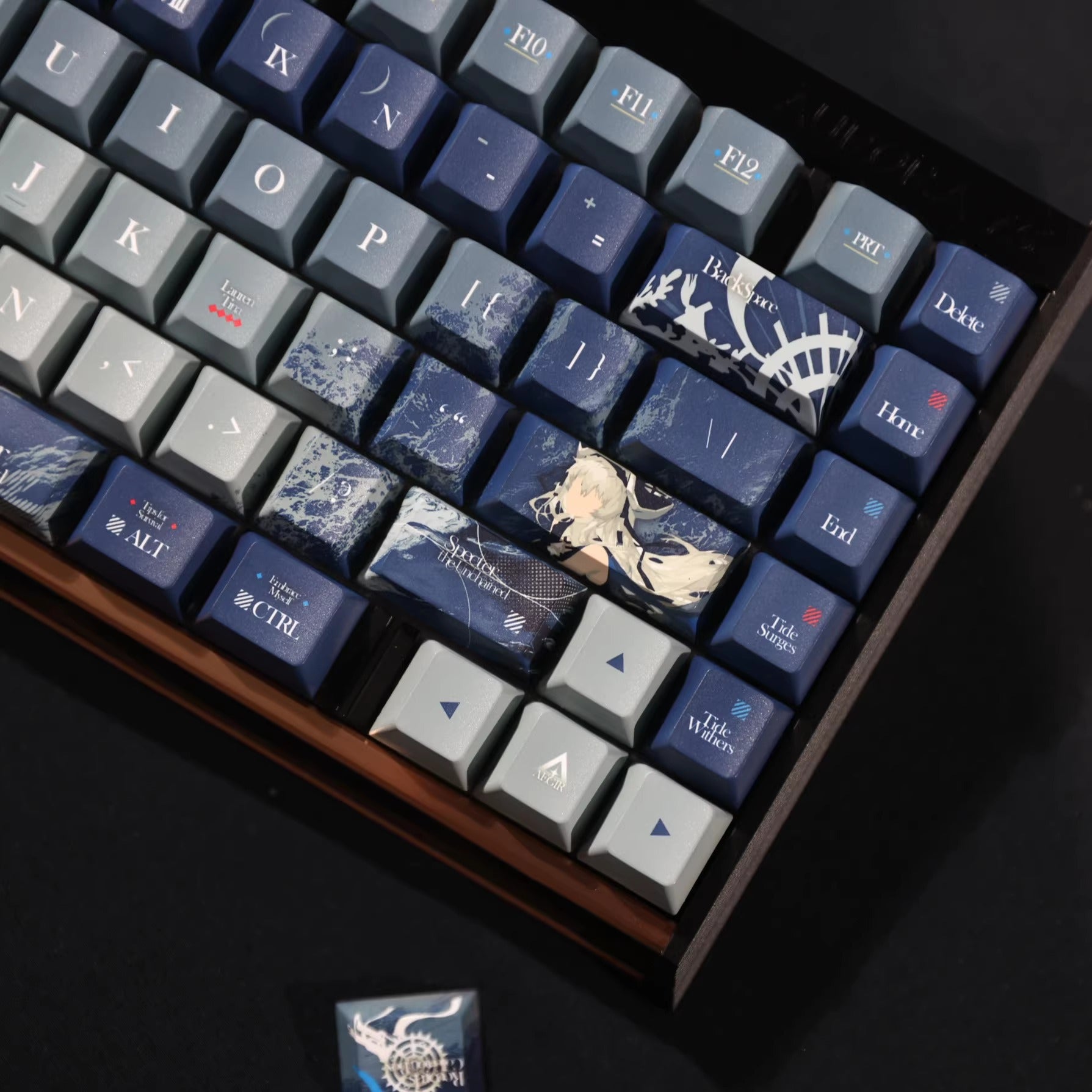 Arknights series,Specter the Unchained theme, custom set personalized keycap series, PBT material, compatible with 61/64/68/75/84/87/104 mechanical keyboard keycap set
