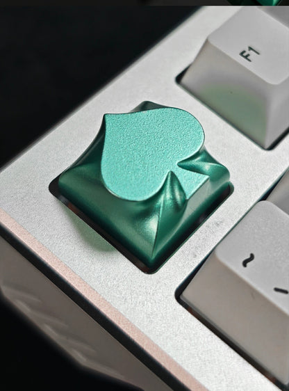 Metal playing cards, suit keycaps, mechanical keyboard, personalized metal, three-dimensional personalized decoration, keycap direction