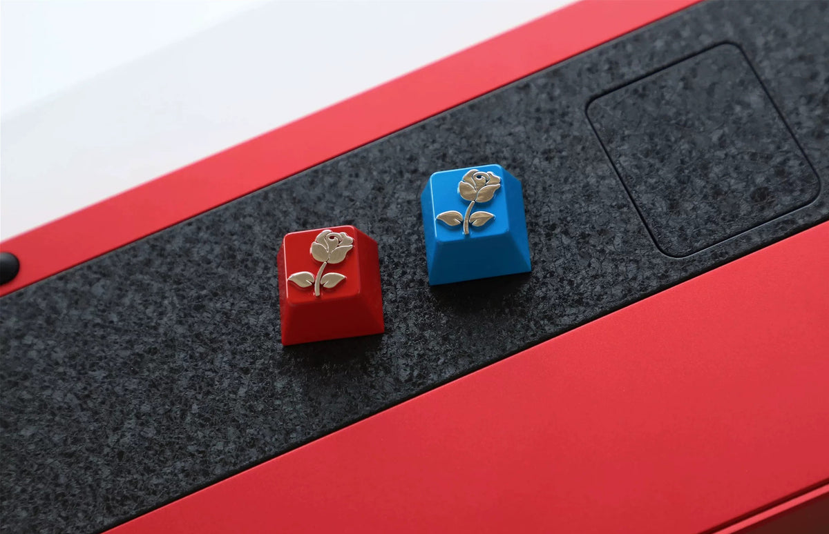 Metal Rose Keycaps, The Bridge of Madison County Metal Personalized Keycaps Original High Zinc Alloy Machine Metal Creative Decorative Keycaps