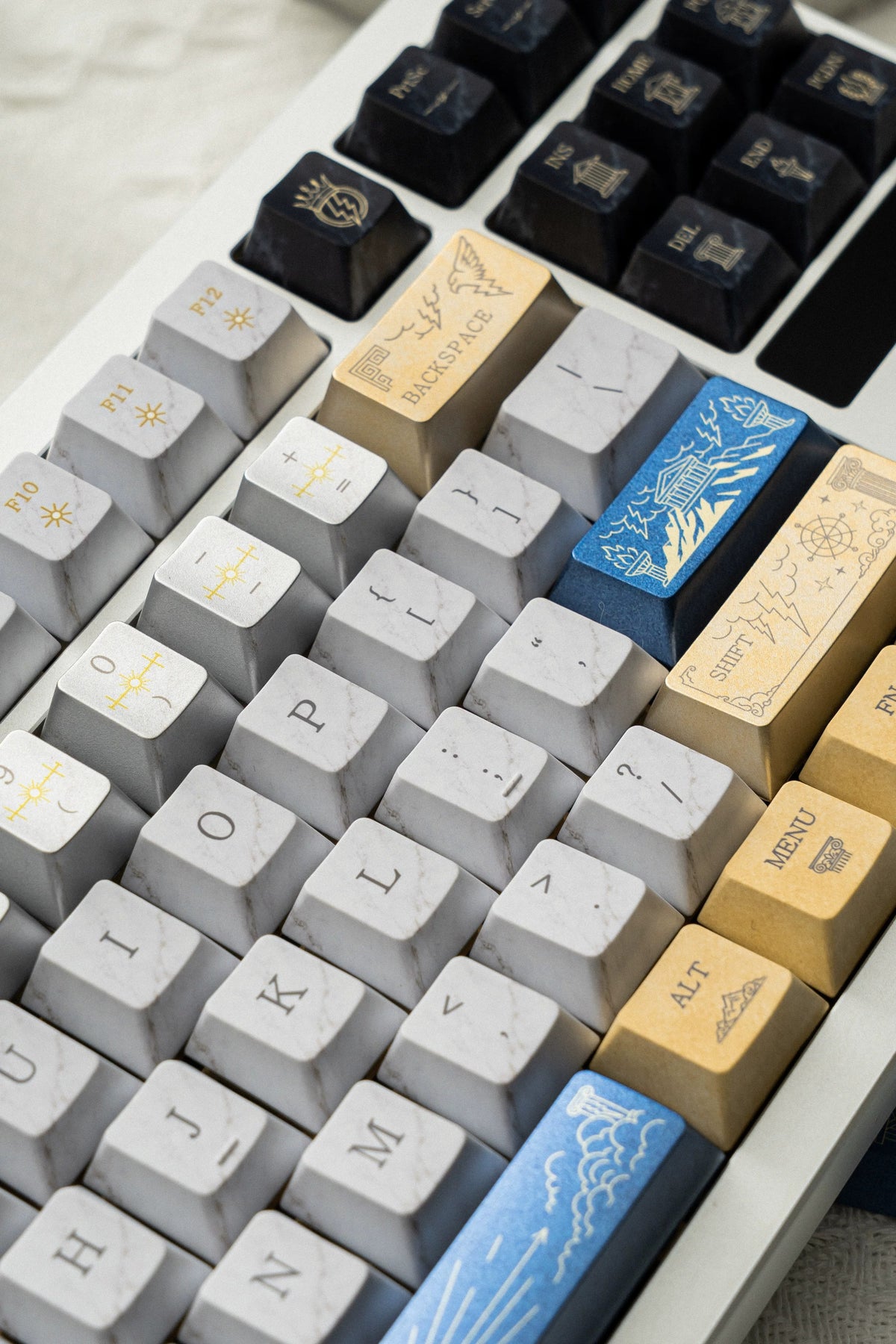 Thor Odinson/The God of Thunder  PBT material personalized keycap set, mechanical keyboard replacement decorative keycaps, Science fiction mythology themed keycaps compatible with 61/64/68/75/84/87/104 key mechanical keyboards
