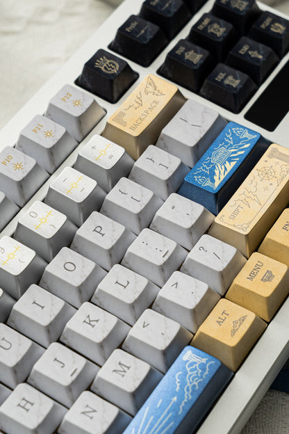 Thor Odinson/The God of Thunder  PBT material personalized keycap set, mechanical keyboard replacement decorative keycaps, Science fiction mythology themed keycaps compatible with 61/64/68/75/84/87/104 key mechanical keyboards