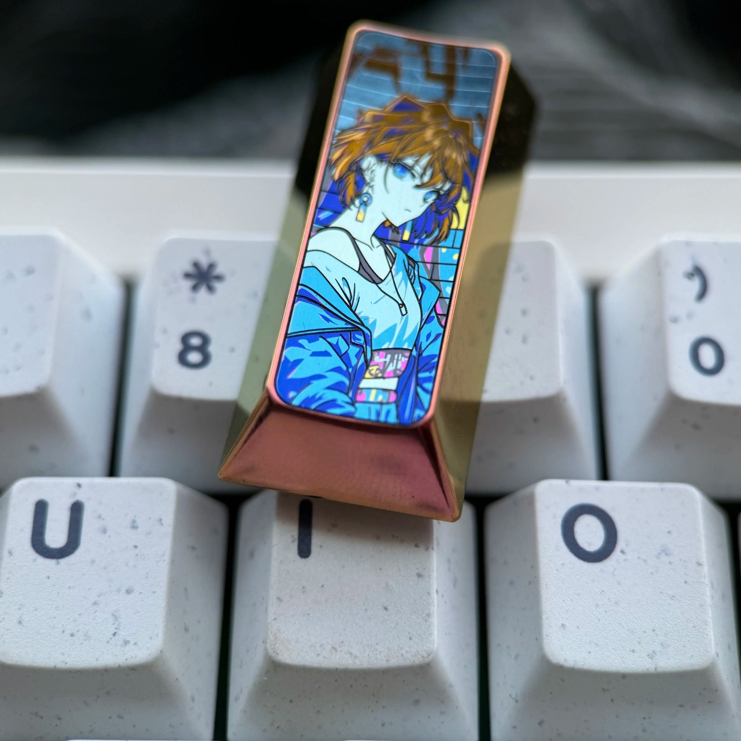 Mechanical keyboard 108% full-size keyboard, PAD keypad number area,+/Enter key, vertical 2U titanium alloy personalized key cap Collection, animation game cultural creative products, mechanical keyboard decorative key cap