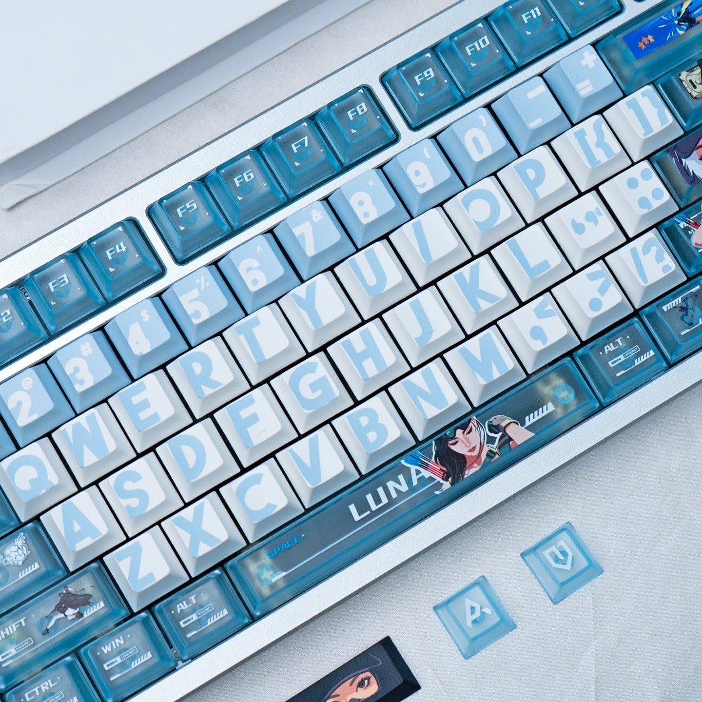 Delta Force themed design kit keycaps, custom set personalized keycap series，PBT+PC material, Original factory height, compatible with 61/64/68/75/84/87/104 mechanical keyboard keycap set