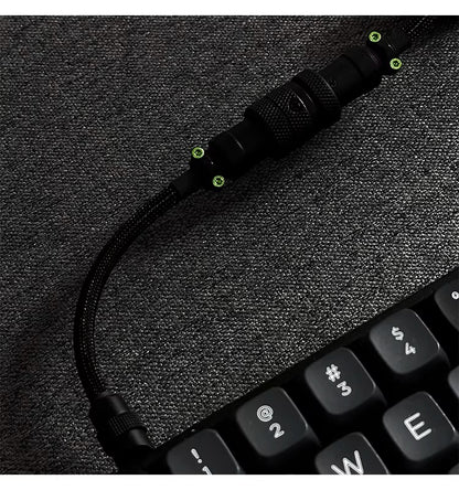 Hand customized three-stage illuminated aviation plug data cable, mechanical keyboard cable supporting magnetic axis keyboard