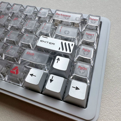 Aluminum alloy hollow design, anodized corrosion-resistant, WASD/directional keys, mechanical keyboard metal replacement set, keyboard decorative keycaps