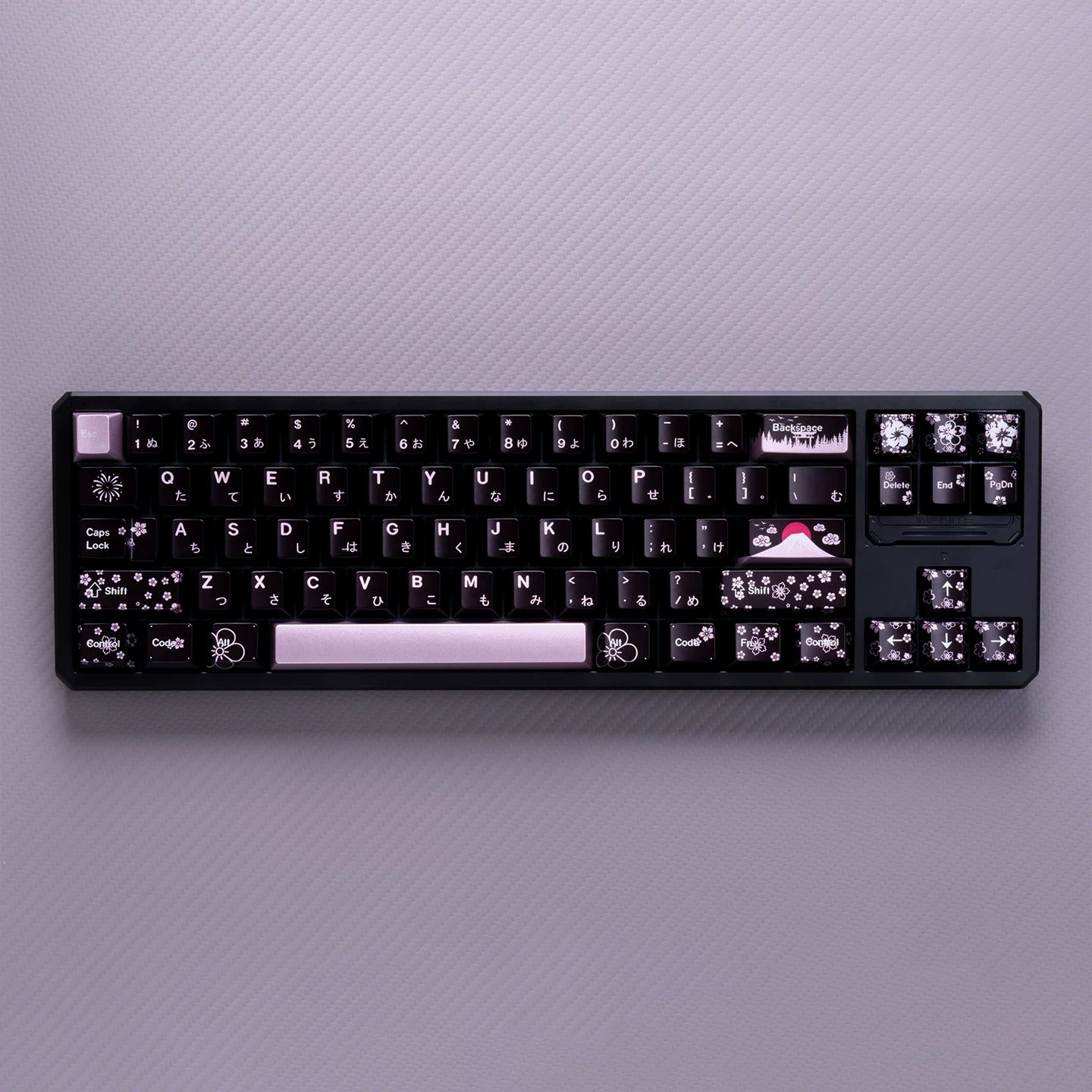 Spring and Jingming Black Theme Theme, Keycap Set PBT Metallic Texture personalized keycap set, , compatible with 61/64/68/75/84/87/104 mechanical keyboard