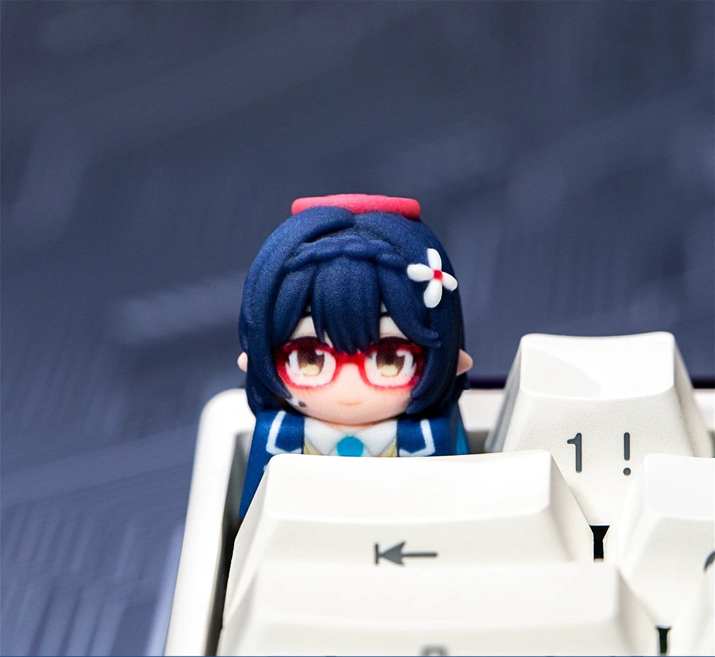 Blue Archive The Animation series, doujin character half body design multi-color resin personalized keycaps, anime game culture peripheral products keyboard decoration keycaps