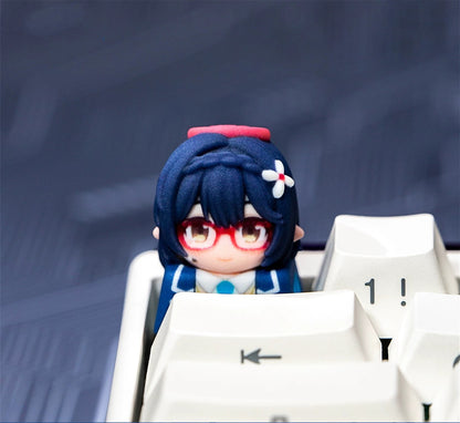 Blue Archive The Animation series, doujin character half body design multi-color resin personalized keycaps, anime game culture peripheral products keyboard decoration keycaps