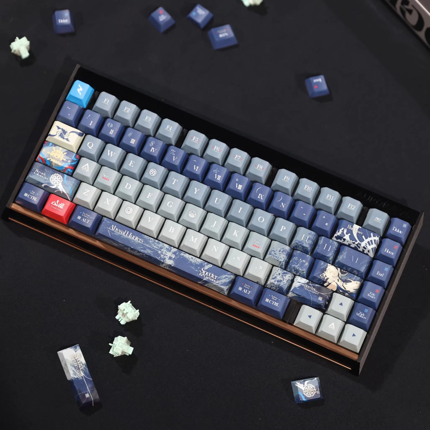 Arknights series,Specter the Unchained theme, custom set personalized keycap series, PBT material, compatible with 61/64/68/75/84/87/104 mechanical keyboard keycap set