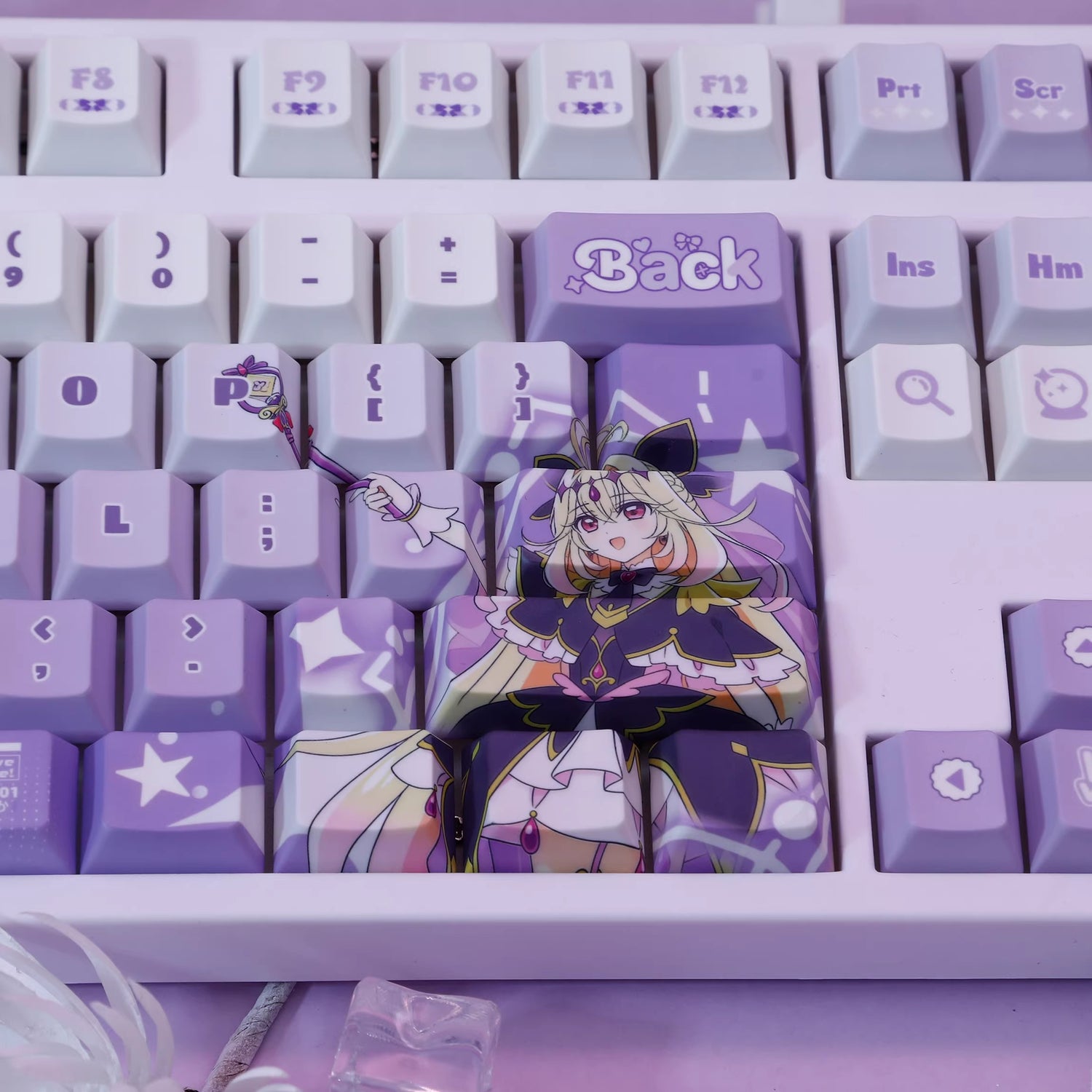 Star Detective Precure! Cure Arcana Shadow Theme Design Keycap, Decorative Keycap Set PBT anime Animation Keycap Mechanical Keyboard Personalized Keycap