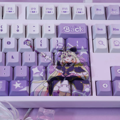 Star Detective Precure! Cure Arcana Shadow Theme Design Keycap, Decorative Keycap Set PBT anime Animation Keycap Mechanical Keyboard Personalized Keycap