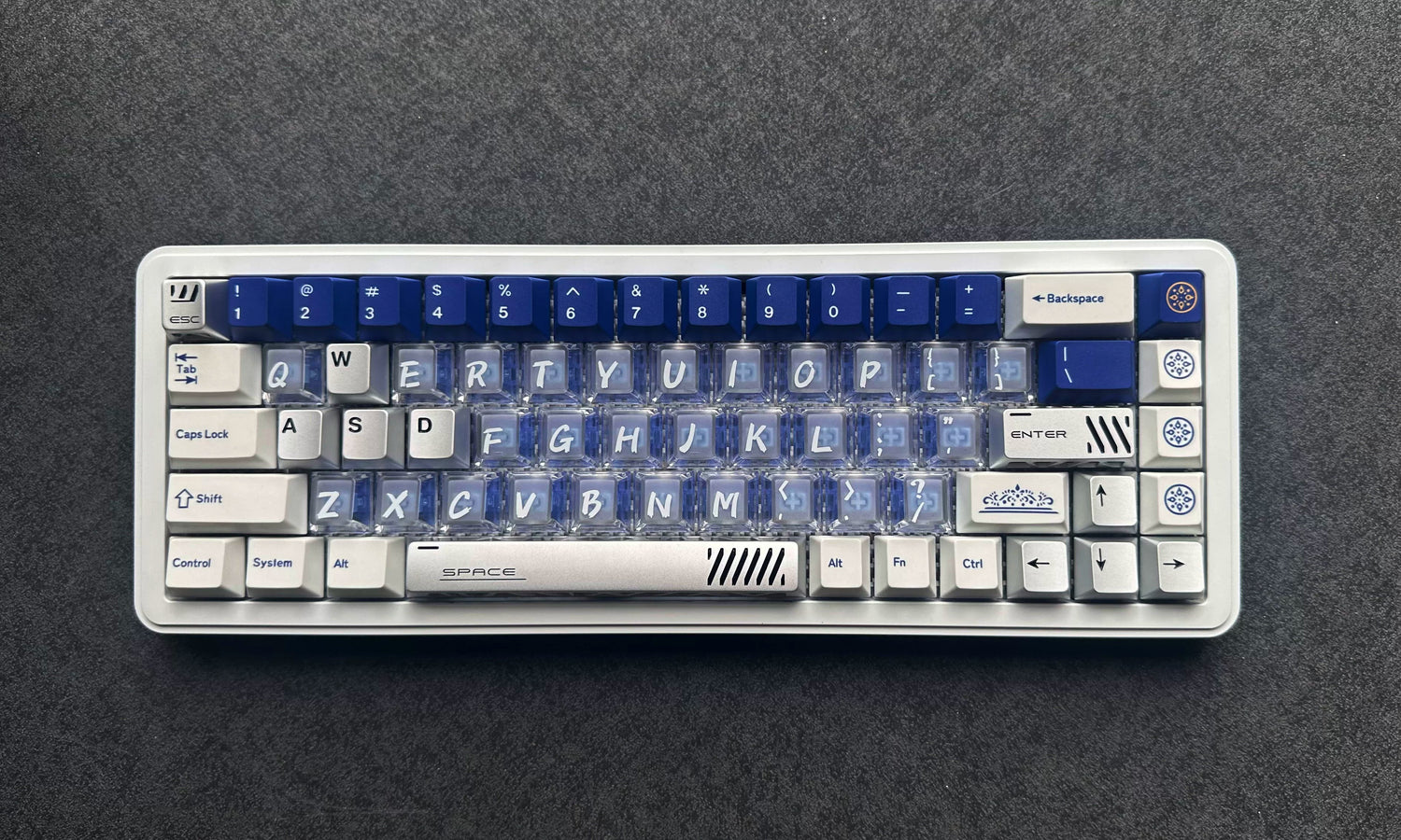 Aluminum alloy hollow design, anodized corrosion-resistant, WASD/directional keys, mechanical keyboard metal replacement set, keyboard decorative keycaps