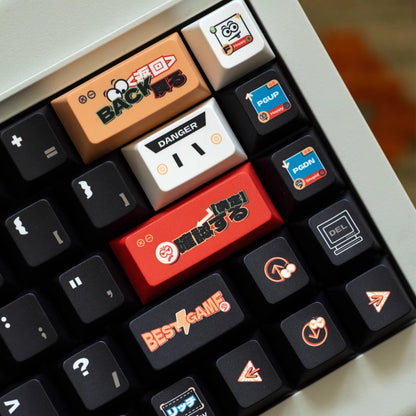Emotional sticker theme -140 keys - original high PBT full five sided thermal sublimation mechanical keyboard customized set with personalized keycaps