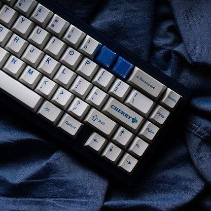 Vintage Blue Classic BLUE Cherry Original High Height PBT Mechanical Keyboard Keycaps, compatible with 61/64/68/75/84/87/104 Mechanical Keyboard Replacement Keycaps