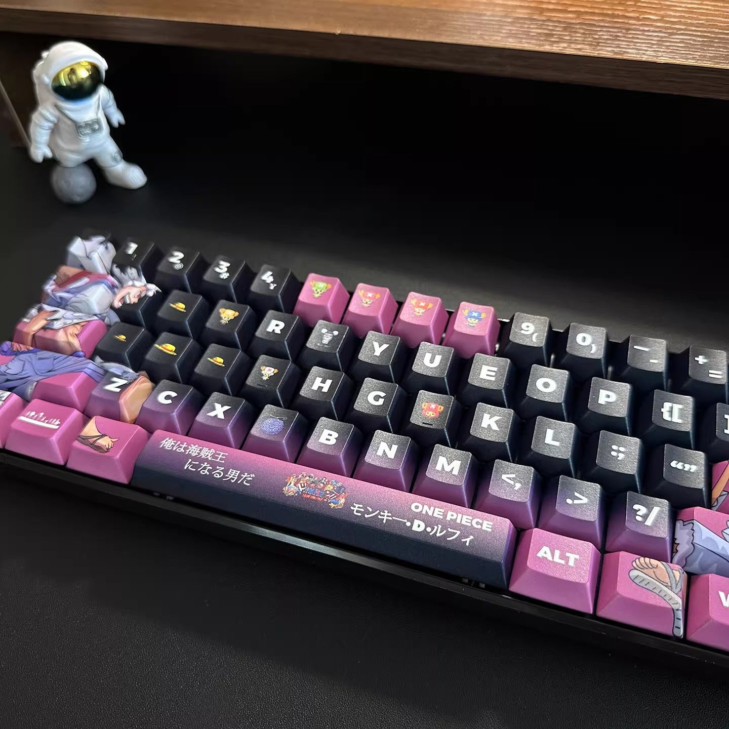 One Piece series keyboard keycap set, Nika Luffy theme, PBT material sublimation process, mechanical keyboard decoration keycap set