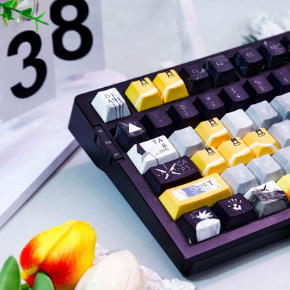 Death Stranding theme, PBT material personalized keycap set, anime keycap culture peripheral mechanical keyboard decoration keycaps， Compatible with 61/64/68/75/84/87/104 key mechanical keyboard keycap set