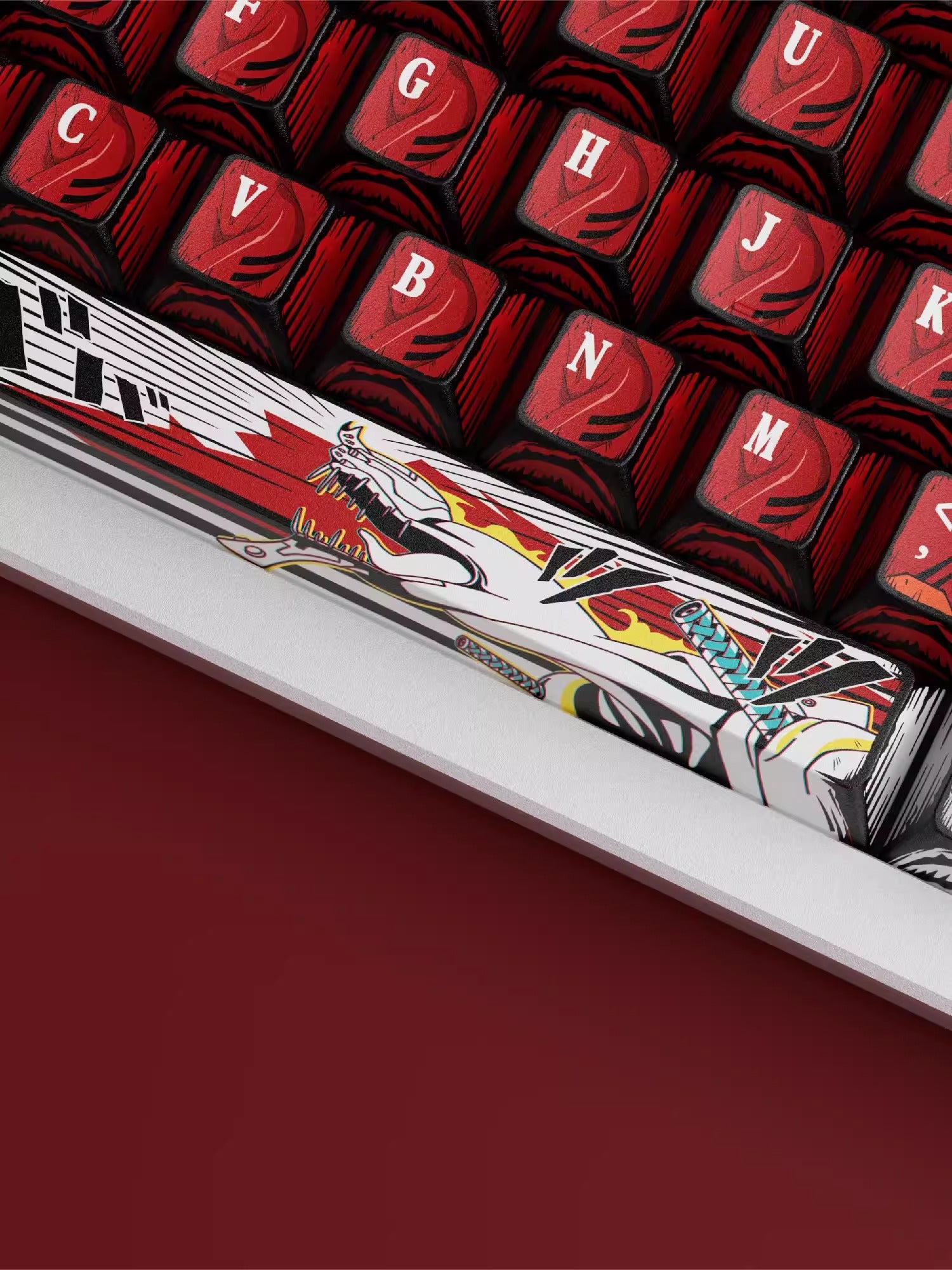EVA series, EVANGELION-02 Production Model theme, PBT material, anime and game theme, cultural and creative custom decoration keycap set