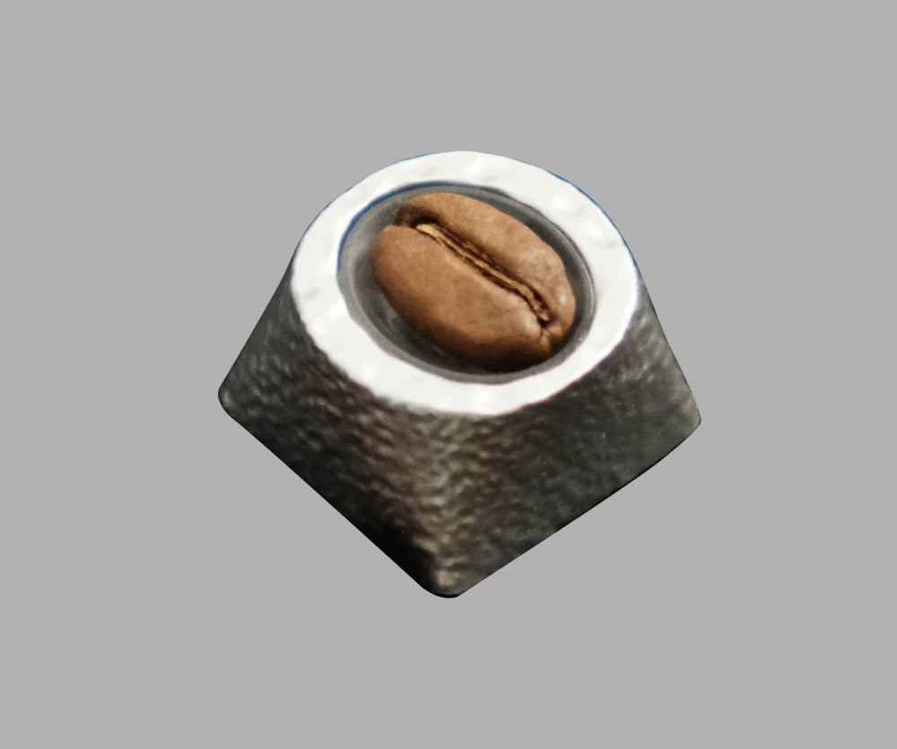 Resin coffee beans, coated with transparent resin coffee beans, creative and personalized keycaps, mechanical keyboard decorative art keycaps