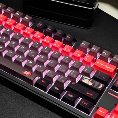 Naruto series, Akatsuki themed keycaps, Uchiha Itachi, Sharingan, PBT+PC material anime culture peripheral decoration keycap set