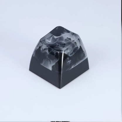 Ink wash style, crystal resin personalized keycaps, classical style resin handmade decorative keycaps