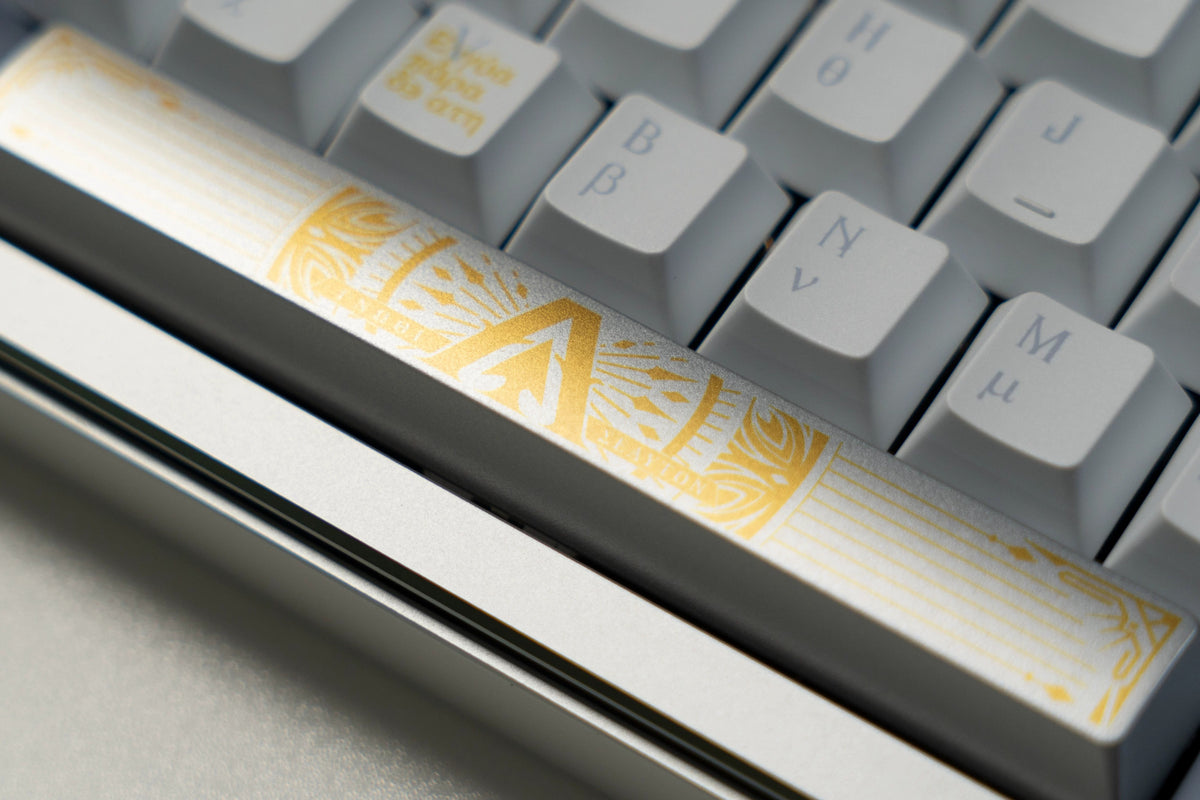 Sun God Apollo, PBT metallic paint texture+ PC material Mechanical Keyboard Replacement Keycap Set, Compatible with 61/64/68/75/84/87/104 Key Mechanical Keyboard Keycap Set