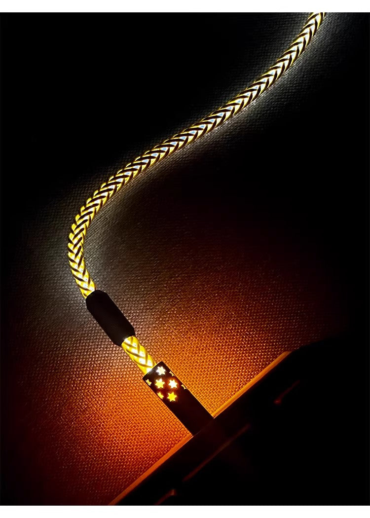 Basic overall luminous single-crystal copper mechanical keyboard customized manual data cable, luminous data cable