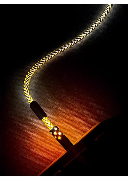 Basic overall luminous single-crystal copper mechanical keyboard customized manual data cable, luminous data cable