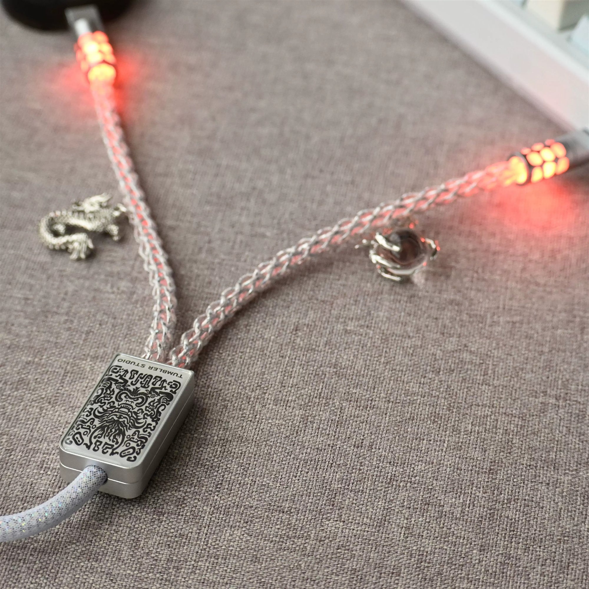 Handmade customized dragon theme one to two aviation plug data cable V2 one out two keyboard cable magnetic switch keyboard cable 8K keyboard custom data cable