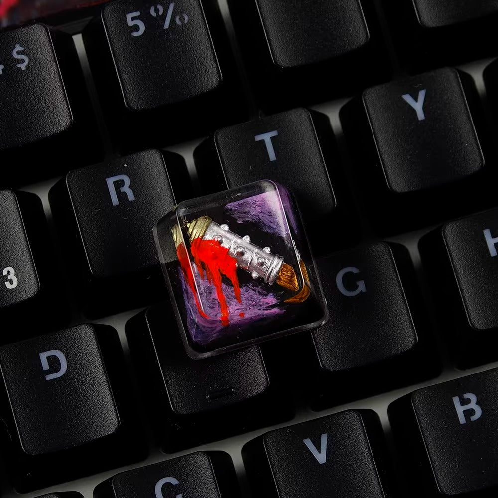 World of Warcraft series, Collection of Skill Symbols crystal resin artisankeycaps, game culture creative peripheral resin decorative keycaps