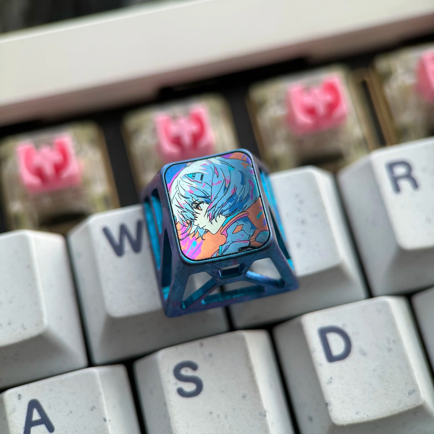 Titanium alloy 1U hollow titanium alloy personalized keycap collection, customizable, anime and game culture creative personalized keycaps. Mechanical keyboard decorative keycaps