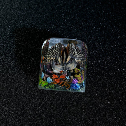 Monster Hunter, Nergigante, 1U crystal resin personalized keycaps, anime, gaming, cultural and creative peripheral products, mechanical keyboard decoration keycaps