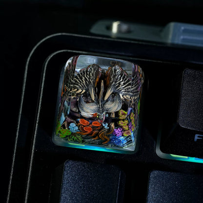 Monster Hunter, Nergigante, 1U crystal resin personalized keycaps, anime, gaming, cultural and creative peripheral products, mechanical keyboard decoration keycaps