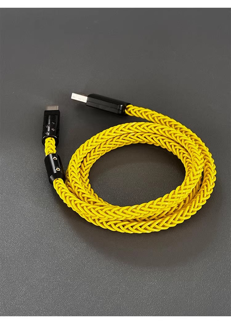 Basic overall luminous single-crystal copper mechanical keyboard customized manual data cable, luminous data cable