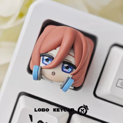 The Quintessential Quintuplets theme design, multi-color resin personalized keycaps, anime and gaming culture peripheral products, mechanical keyboard decoration keycaps