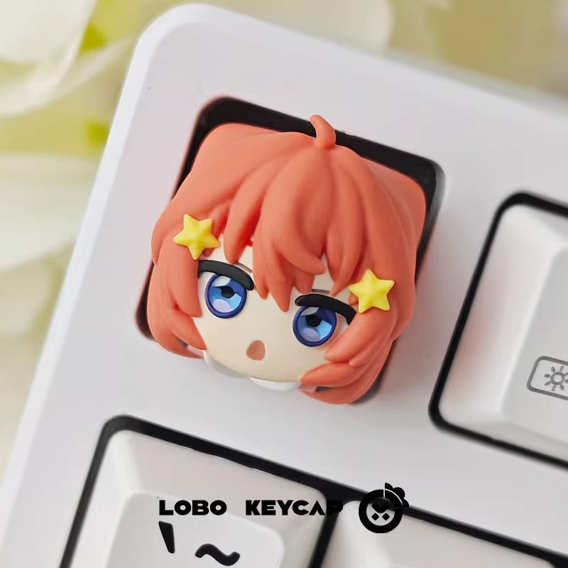 The Quintessential Quintuplets theme design, multi-color resin personalized keycaps, anime and gaming culture peripheral products, mechanical keyboard decoration keycaps