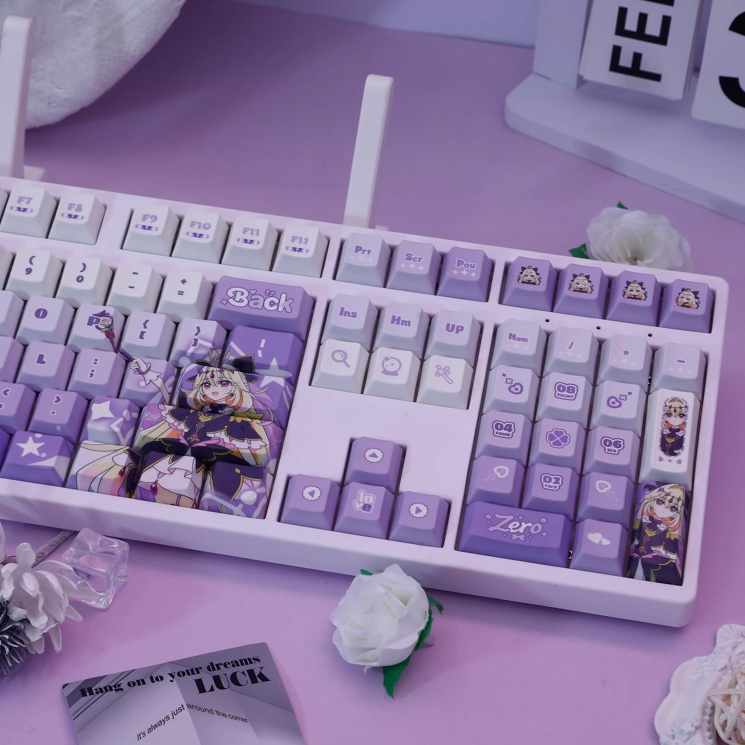 Star Detective Precure! Cure Arcana Shadow Theme Design Keycap, Decorative Keycap Set PBT anime Animation Keycap Mechanical Keyboard Personalized Keycap