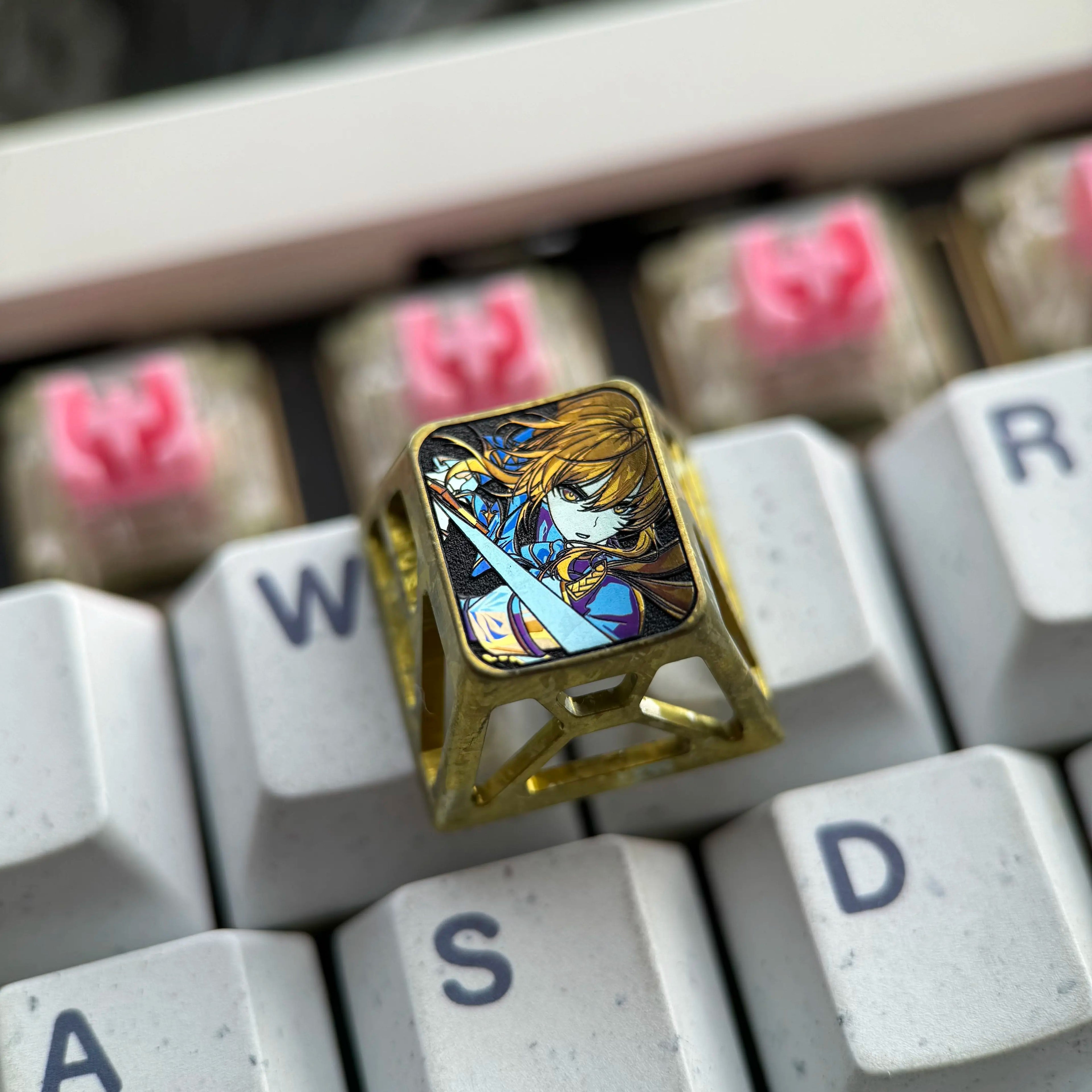 Titanium alloy 1U hollow titanium alloy personalized keycap collection, customizable, anime and game culture creative personalized keycaps. Mechanical keyboard decorative keycaps
