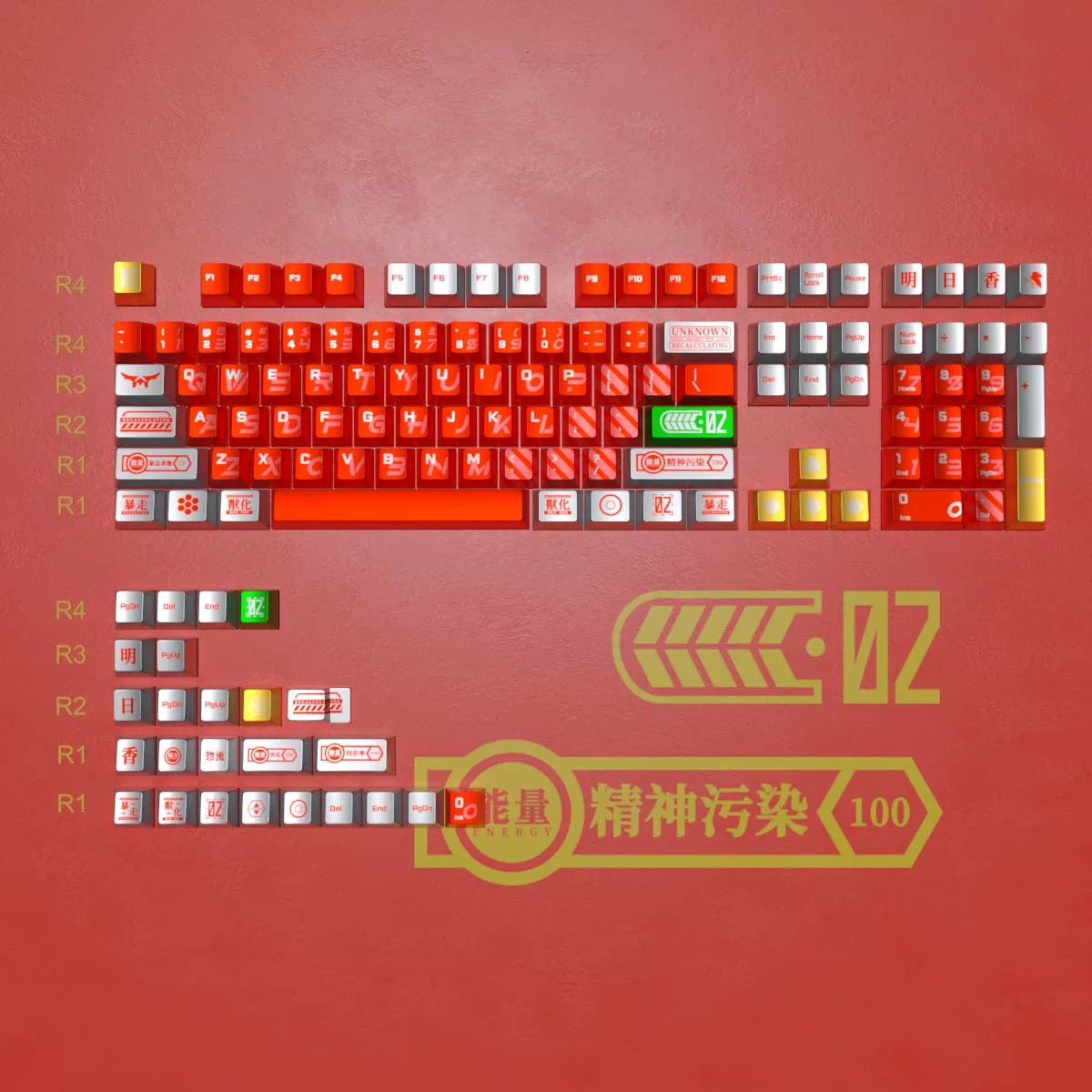 Metal paint texture anime set keycap collection theme design simple keycap replacement set, custom set personalized keycap series，PBT material, Original factory height, compatible with 61/64/68/75/84/87/104 mechanical keyboard keycap set