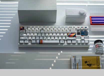 Starfield themed design, creative keycap set, PBT material personalized keycap set, mechanical keyboard replacement decorative keycaps, compatible with 61/64/68/75/84/87/104 key mechanical keyboard
