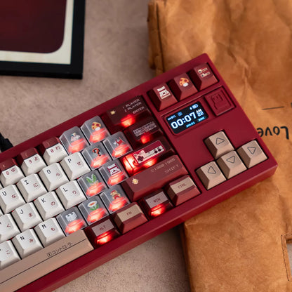 Family Computer, Nintendo Entertainment System theme, customized keycap set with PBT+PC sublimation technology, FC keycap set