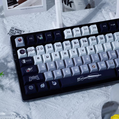 Hollow Knight: Silksong Theme, Personalized Key Cap Set PBT Material Game Key Cap Set, Mechanical Keyboard Personalized Key Cap Set, Suitable for 61/64/68/75/84/87/104 Key Mechanical Keyboard