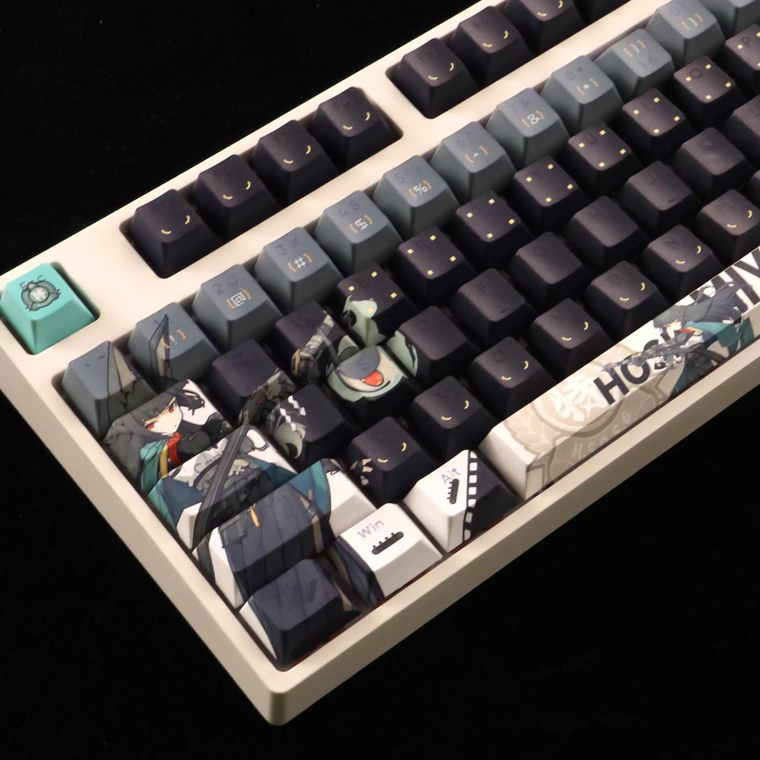 Zenless Zone Zero series, Hoshimi Miyabi theme, PBT material personalized keycap set, anime keycap culture peripheral mechanical keyboard decoration keycaps