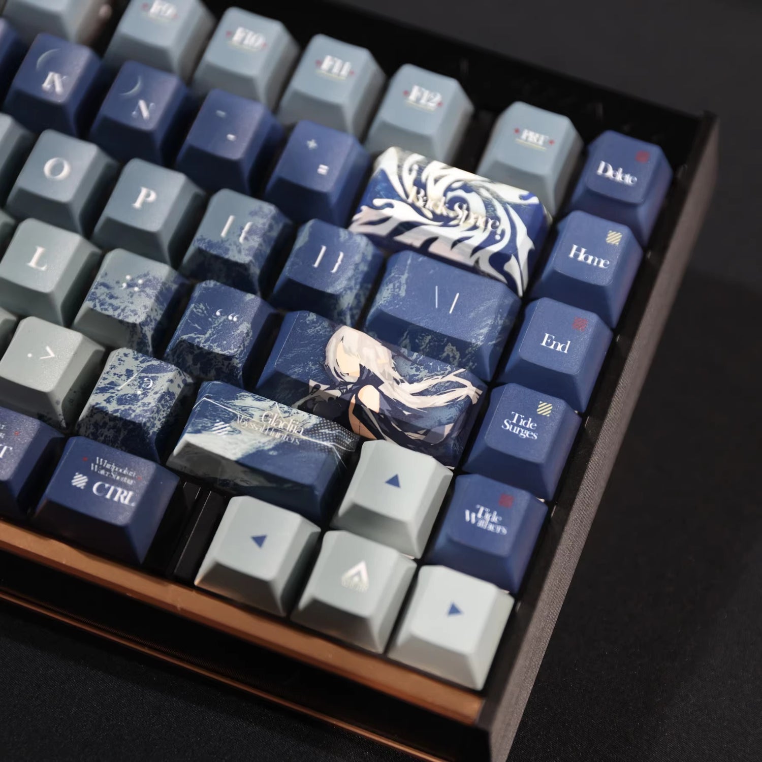 Arknights series,Gladiia theme, custom set personalized keycap series, PBT material, compatible with 61/64/68/75/84/87/104 mechanical keyboard keycap set