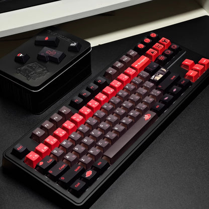 Naruto series, Akatsuki themed keycaps, Uchiha Itachi, Sharingan, PBT+PC material anime culture peripheral decoration keycap set