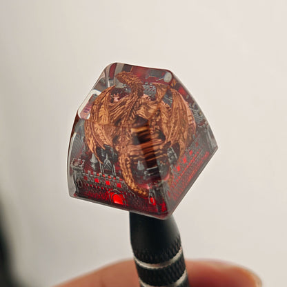 Game of Thrones, Dragon Castle Theme Design, 1 U crystal resin molding, mythological creative custom resin craftsman handmade decorative keycaps