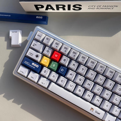 Minesweeper themed design keycap original factory height pbt five sided heat sublimation keycap original mechanical keyboard personalized keycap set