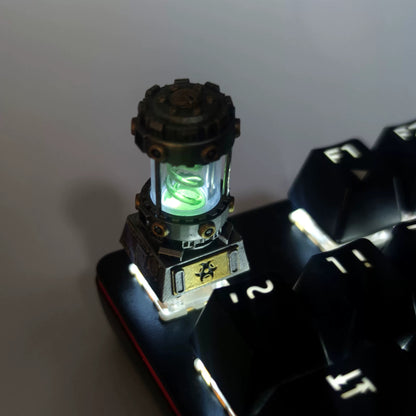 Resident Evil themed resin coated bio gene spiral personalized keycaps, mechanical keyboard decorative keycaps