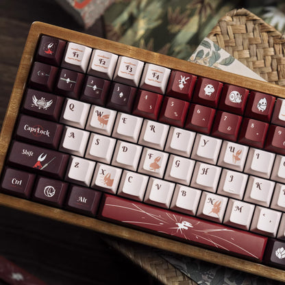 The Hollow Knight theme, PBT material, sublimation， Personalized keycap set, original factory height mechanical keyboard decorative keycap set